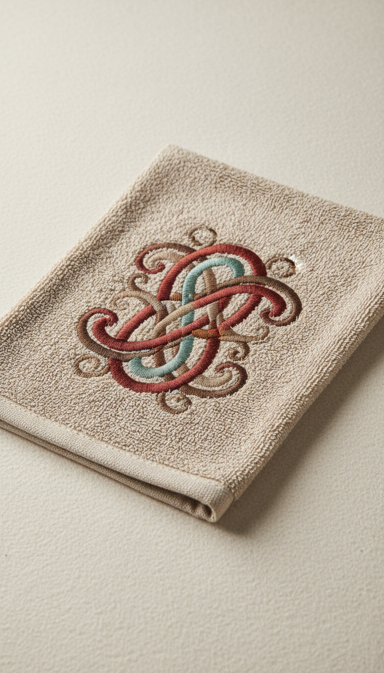 Handtuch mit Monogramm-Veredelung