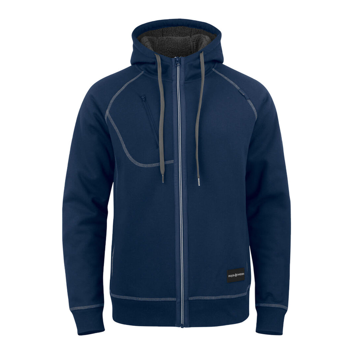 Dickere Kapuzen-Sweatjacke mit Kontrastnähten – Projob PJ 2130